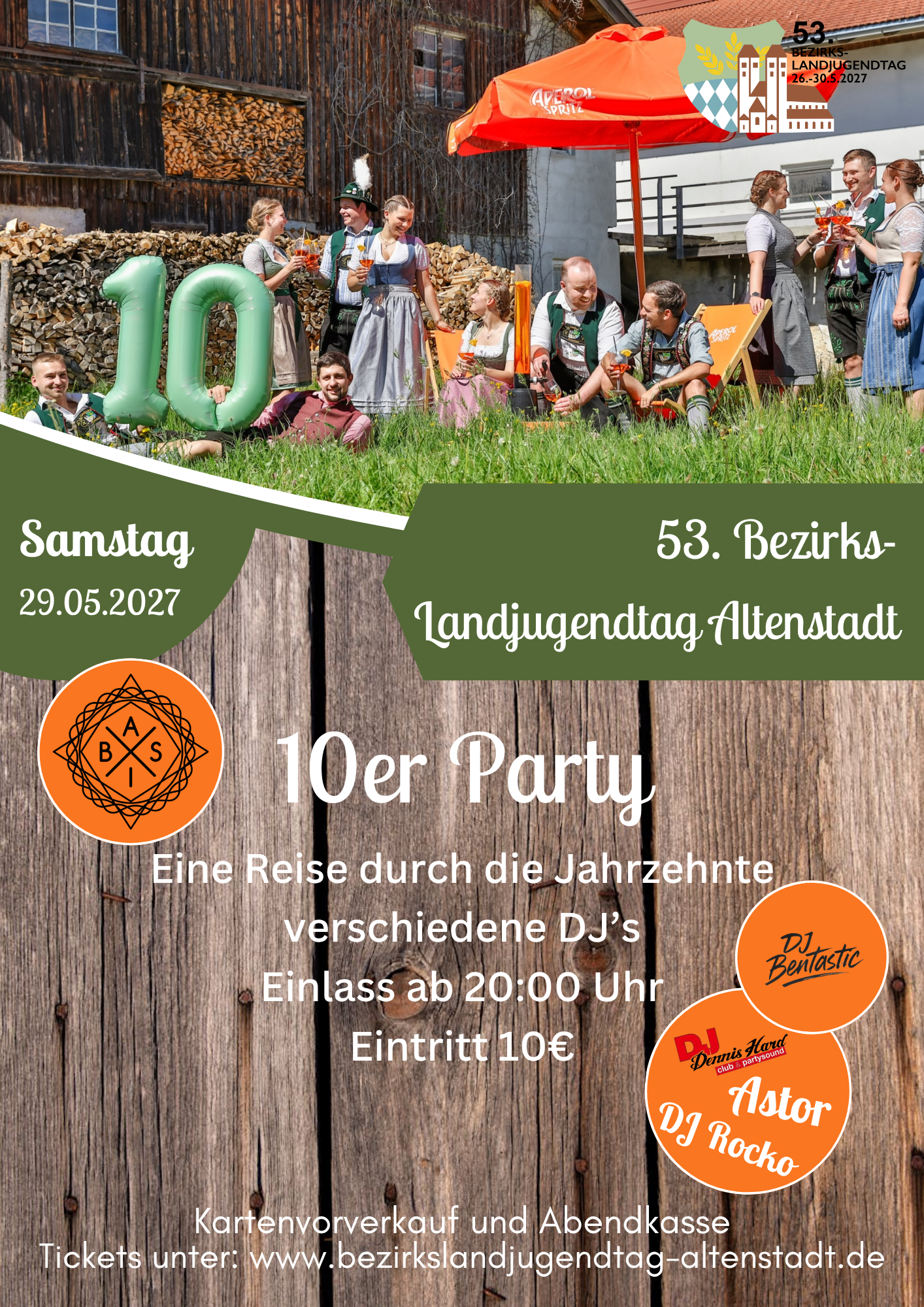 Samstag 29.05.2027 – 10er Party