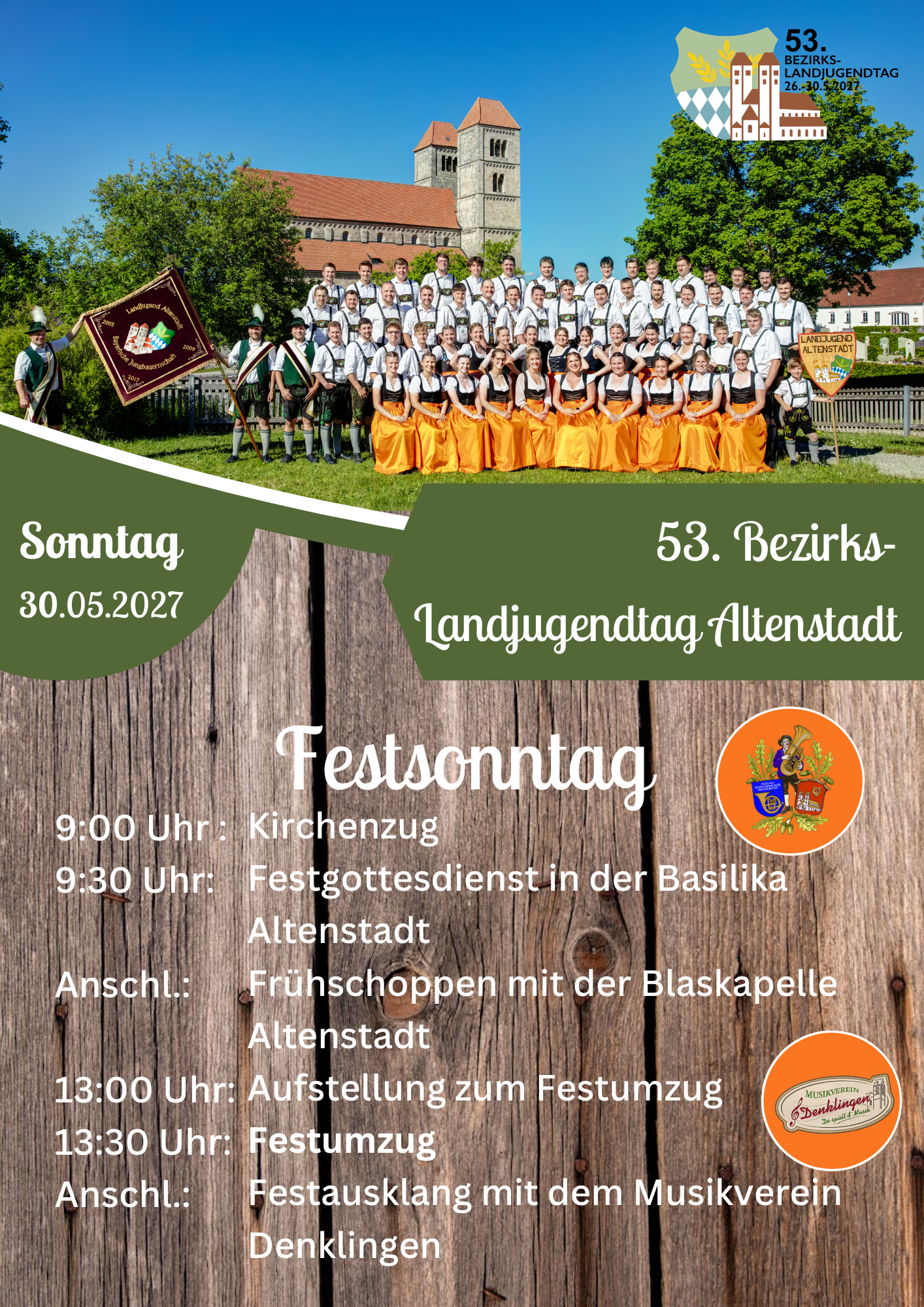 Sonntag 30.05.2027 – Festsonntag